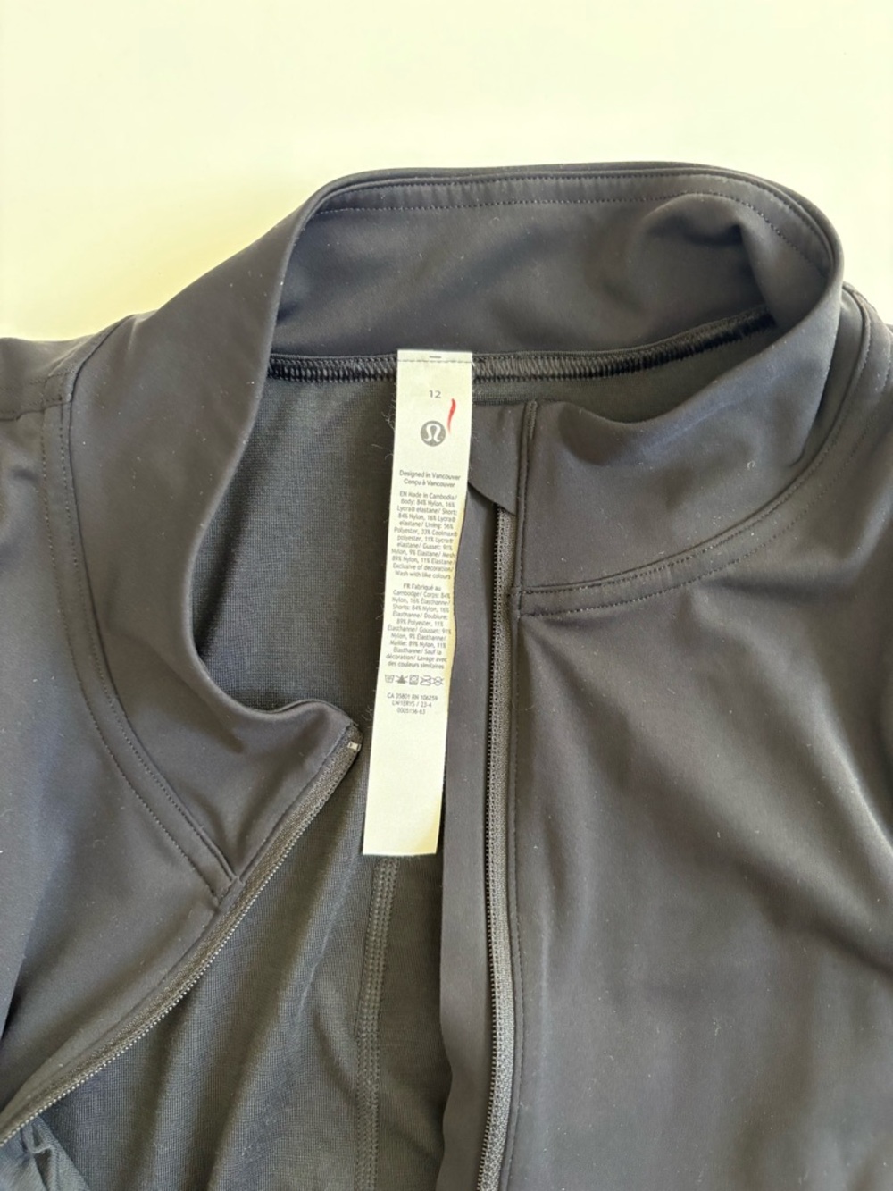 Lululemon Nulux Long Sleeve Tennis Dress Built in Shorts Size 12 Black - Picture 3 of 7